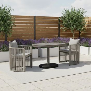 Monaco Garden 2 Seater Bistro Set Cool Linen