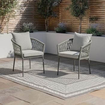 2 x Monaco Garden Dining Chairs Ivy Green