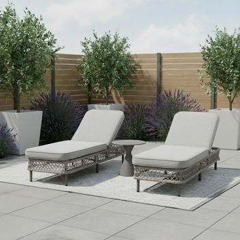 Monaco Cool Linen Garden Sun Lounger Set