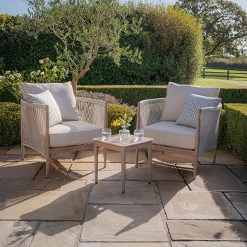 Havana Natural Linen 2 Seater Garden Lounge Set