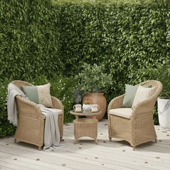 Brayford Natural Rattan Outdoor Chair Set