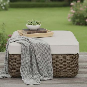Skala Dark Rattan Ottoman