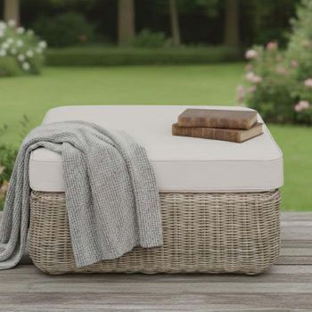 Skala Light Rattan Ottoman