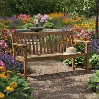 Lakeside Garden 5ft Bench Broadfield Acacia Wood