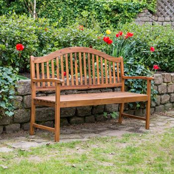 Lakeside Garden 5ft Bench Serpentine Acacia Wood