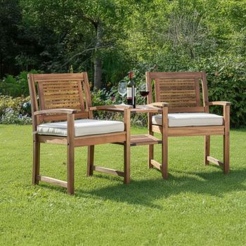 Lakeside Acacia Wood Garden Companion Set