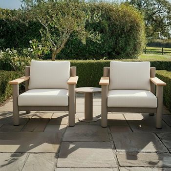 Sicily Cafe Latte 2 Seater Frame Garden Lounge Set