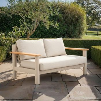 Sicily Garden Latte 2 Seater Sofa