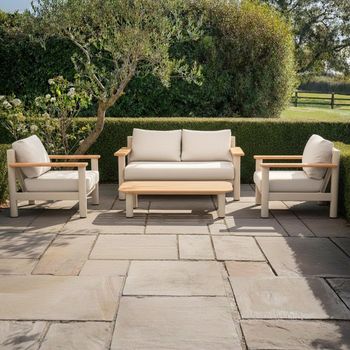 Sicily Garden Latte 2 Seater Sofa Set with Coffee Table