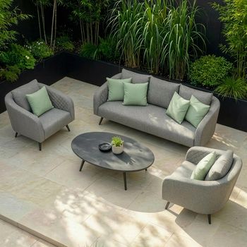 Ambition Garden Zinc Grey 3 Seater Sofa Set