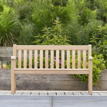 Roble Wood Broadfield Brown Garden 4ft Bench