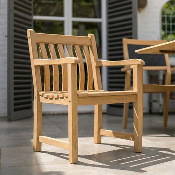 2 x Roble Wood Broadfield Garden Dining Armchair