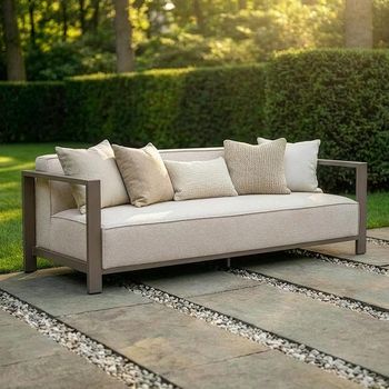 Ibiza Garden Latte 3 Seater Sofa