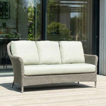 Hazelmere Grey Weave 3 Seater Garden Sofa