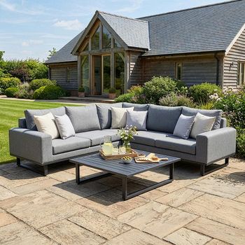 Ethos Garden Zinc Grey Corner Sofa