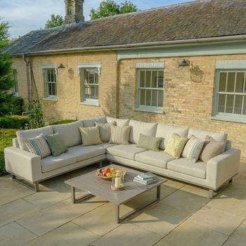 Ethos Latte Large Corner Garden Sofa
