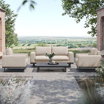 Ethos Garden Oatmeal 2 Seater Coffee Table Sofa Set