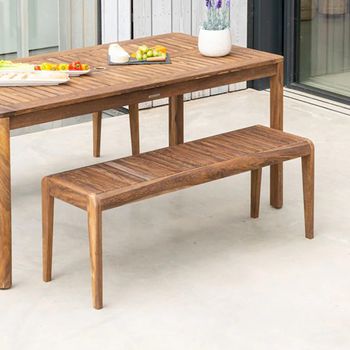 Bolney Backless 4ft Bench Garden Acacia Wood Brown