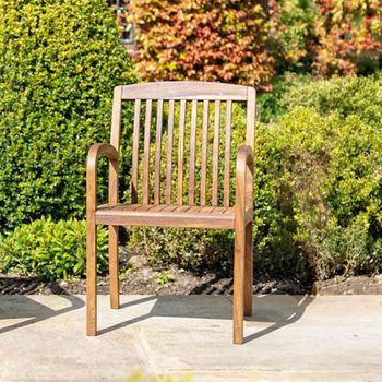 2 x Bolney Dining Acacia Wood Garden Armchair