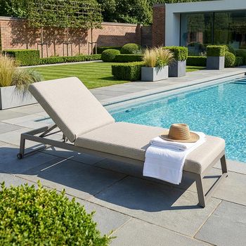 Allure Latte Garden Sun Lounger
