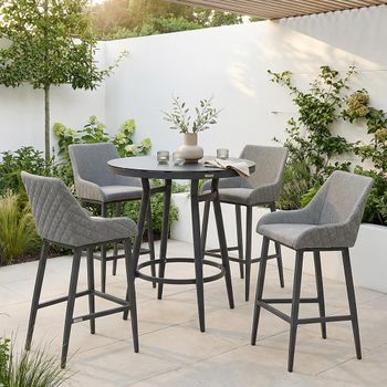 Regal Garden Zinc Grey 4 Seater Bar Set