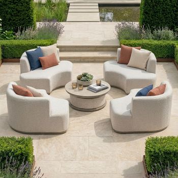 Snug Lifestyle Suite Latte Garden Daybeds Sofa Set Rising Table