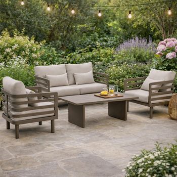 Metro Garden 2 Seater Coffee Table Cafe Sofa Set