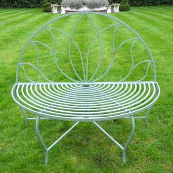 Levi Green Metal Garden Bench
