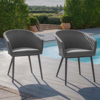 2 x Ambition Garden Dining Flanelle Armchair