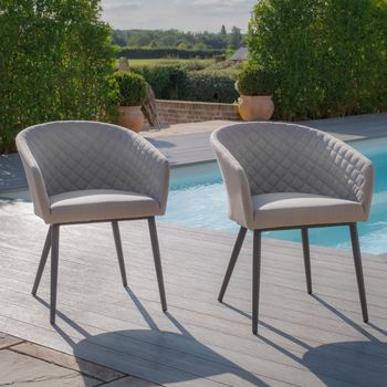 2 x Ambition Garden Dining Oatmeal Armchair