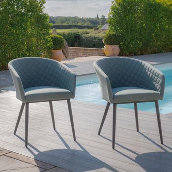2 x Ambition Garden Dining Sage Green Armchair