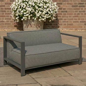 Ibiza Garden Zinc Grey 2 Seater Sofa