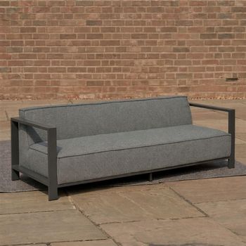Ibiza Garden Zinc Grey 3 Seater Sofa