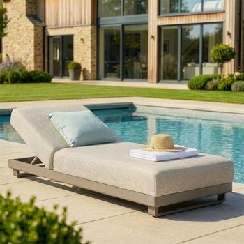 Ibiza Latte Garden Sun Lounger