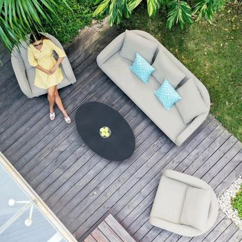 Ambition Garden Oatmeal 3 Seater Sofa Set