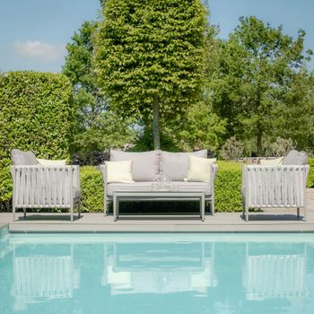Milan Garden Cool Linen 2 Seater Sofa Set