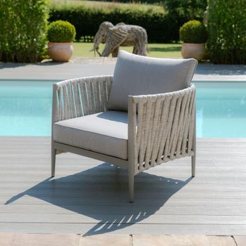 Milan Garden Cool Linen Lounge Chair