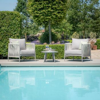 Milan Cool Linen Grey Garden Lounge Set