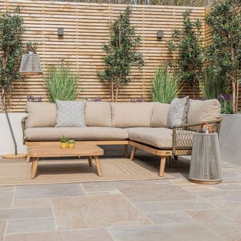 New Bali Corner Garden Sandstone Sofa Set