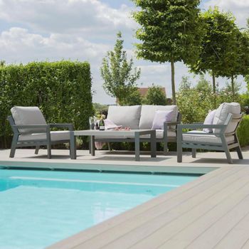 New York Garden Dove Grey 2 Seater Sofa Set