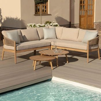 Porto Corner Garden Sandstone Sofa Set