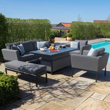 Pulse Garden 3 Seater Flanelle Sofa Set