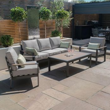 Vancouver Garden Dove Grey 3 Seater Sofa Set