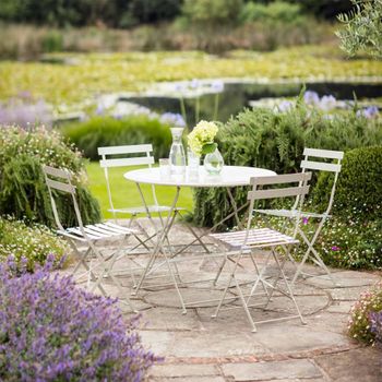 Rive Droite Clay Grey Metal Large Outdoor Bistro Set