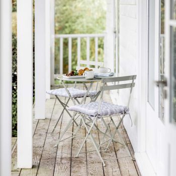 Rive Droite Clay Grey Metal Small Outdoor Bistro Set
