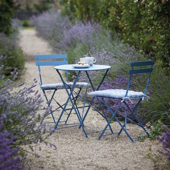 Rive Droite Cove Blue Metal Small Outdoor Bistro Set