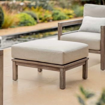 Sandridge Natural Acacia Wood Outdoor Ottoman