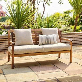 Cotswold Garden Acacia Wood 2 Seater Lounge Sofa