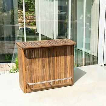 Bolney Brown Acacia Wood Garden Bar Counter