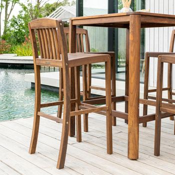 Bolney Acacia Wood Garden Barstool